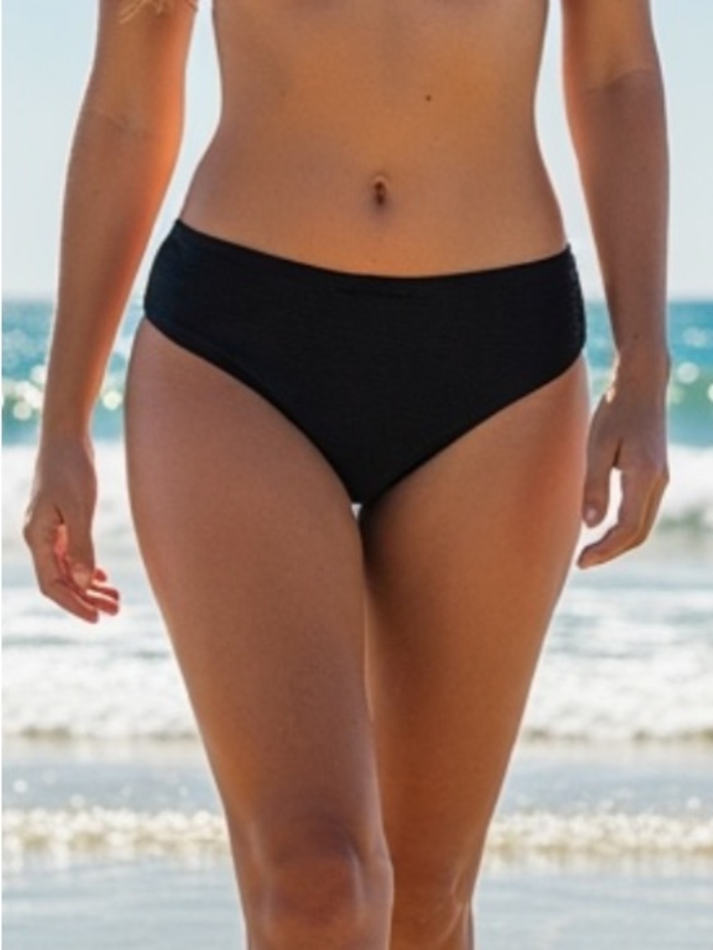 NEW Sea level Australia  Black mermaid Textured High Waist Bikini Bottom